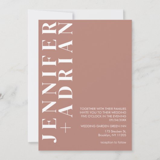 Minimalistische Einladung (Rückseite)