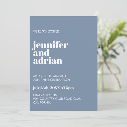 Minimalistische Einladung (Stehend Vorderseite)