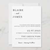 Minimalistische Einladung (Vorderseite)