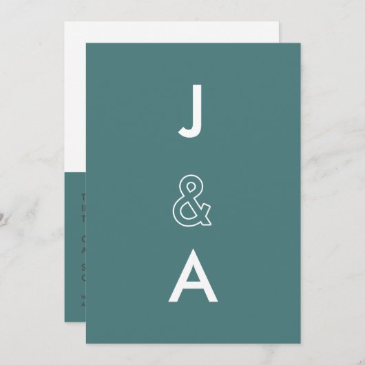 Minimalistische Einladung (Vorne/Hinten)