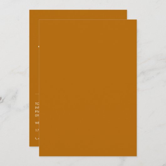 Minimalistische Einladung (Vorne/Hinten)