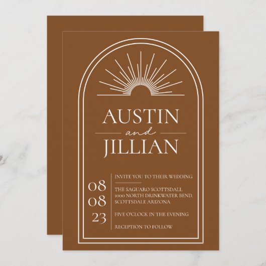 Minimalistische Einladung (Vorne/Hinten)