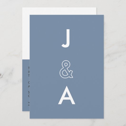 Minimalistische Einladung (Vorne/Hinten)