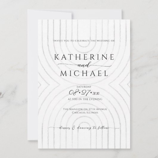 Minimalistische Einladung (Vorderseite)