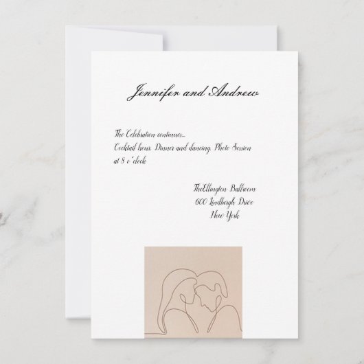 Minimalistische Einladung (Rückseite)