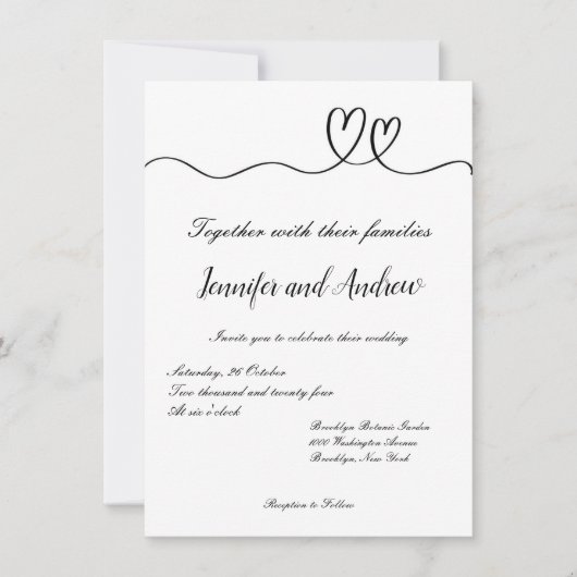 Minimalistische Einladung (Vorderseite)