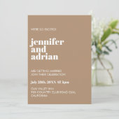 Minimalistische Einladung (Stehend Vorderseite)