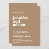 Minimalistische Einladung (Vorne/Hinten)