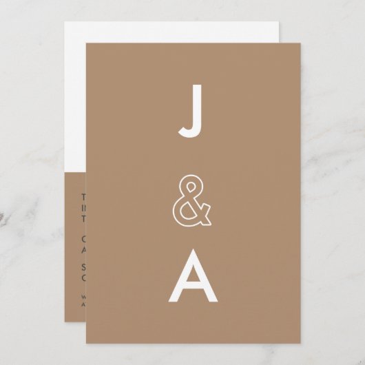 Minimalistische Einladung (Vorne/Hinten)