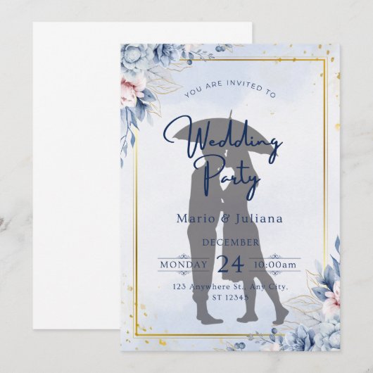 Minimalistische Einladung (Vorne/Hinten)