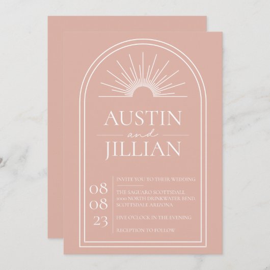 Minimalistische Einladung (Vorne/Hinten)