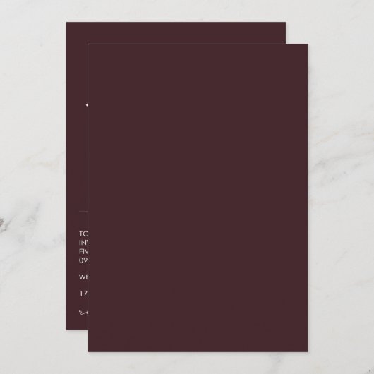 Minimalistische Einladung (Vorne/Hinten)