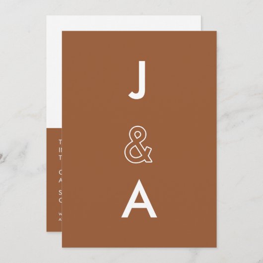 Minimalistische Einladung (Vorne/Hinten)