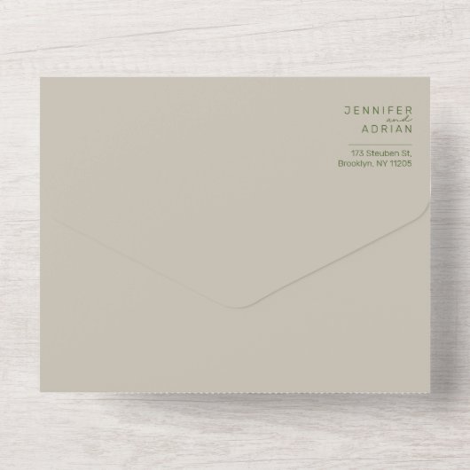 Minimalistische Einladung (Rückseite)