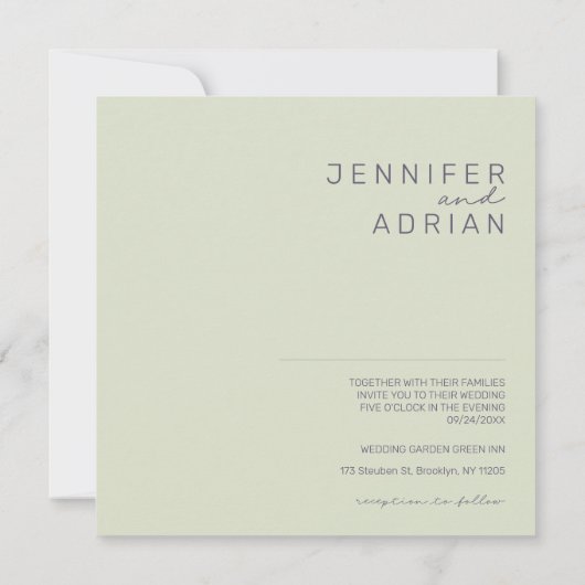 Minimalistische Einladung (Rückseite)