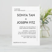 Minimalistische Einladung (Stehend Vorderseite)