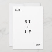 Minimalistische Einladung (Rückseite)