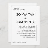 Minimalistische Einladung (Vorne/Hinten)