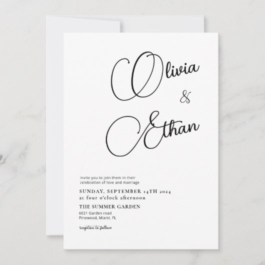 Minimalistische Einladung (Vorderseite)