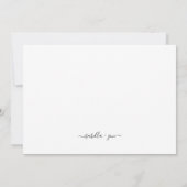 Minimalistische Einladung (Rückseite)