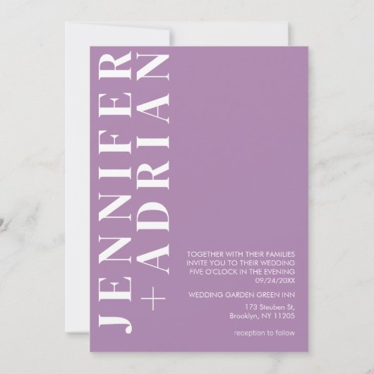 Minimalistische Einladung (Rückseite)