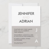 Minimalistische Einladung (Rückseite)