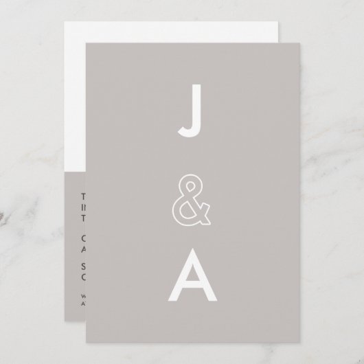 Minimalistische Einladung (Vorne/Hinten)