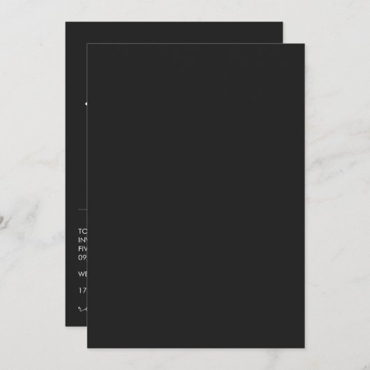 Minimalistische Einladung (Vorne/Hinten)