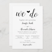 Minimalistische Einladung (Vorne/Hinten)