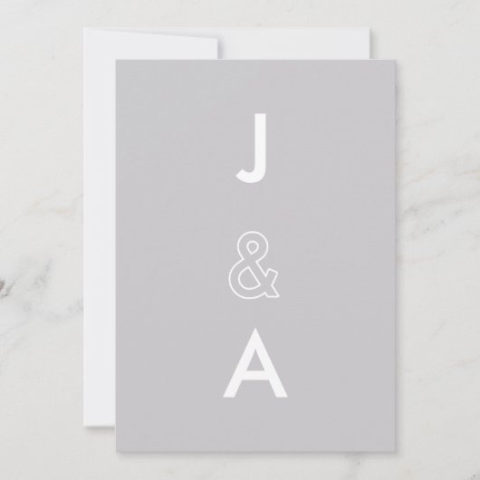 Minimalistische Einladung (Vorderseite)