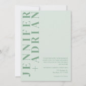 Minimalistische Einladung (Rückseite)