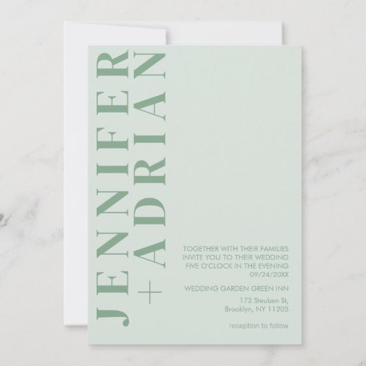 Minimalistische Einladung (Rückseite)