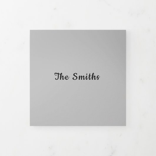 Minimalistische Einladung Dreifach Hochzeit mit Fo (Cover)