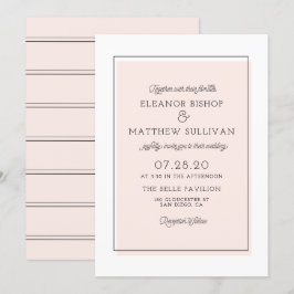 Minimalistische Einladung eines Farbblocks