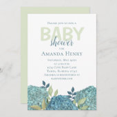 Minimalistische Einladung für eine Kinderdusche (Vorne/Hinten)