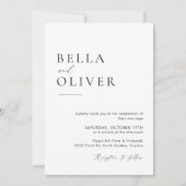 Minimalistische Einladung mit Foto (Vorderseite)