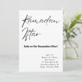 Minimalistische Einladung Ramadan Iftar (Stehend Vorderseite)