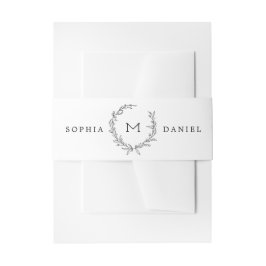 Minimalistische Einladung von Bauchbinden auf Mono Einladungsbanderole