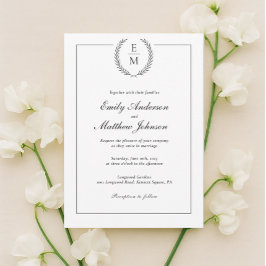 Minimalistische Einladung von Black Laurel