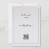 Minimalistische Einladung von Elfenbein (Rückseite)