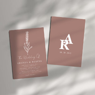 Minimalistische Einladung von Lavender Wedding