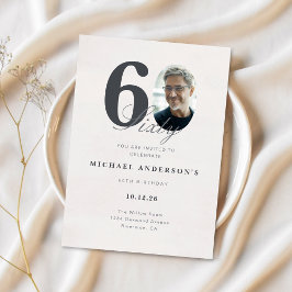 Minimalistische Einladung zum 60. Geburtstag