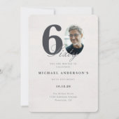 Minimalistische Einladung zum 60. Geburtstag (Vorderseite)