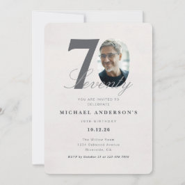 Minimalistische Einladung zum 70. Geburtstag