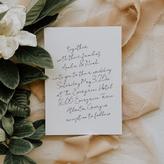 Minimalistische Einladung zum Hochzeitsschreiben