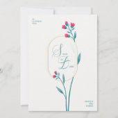 Minimalistische Einladung zur Blumenhochzeit (Vorderseite)