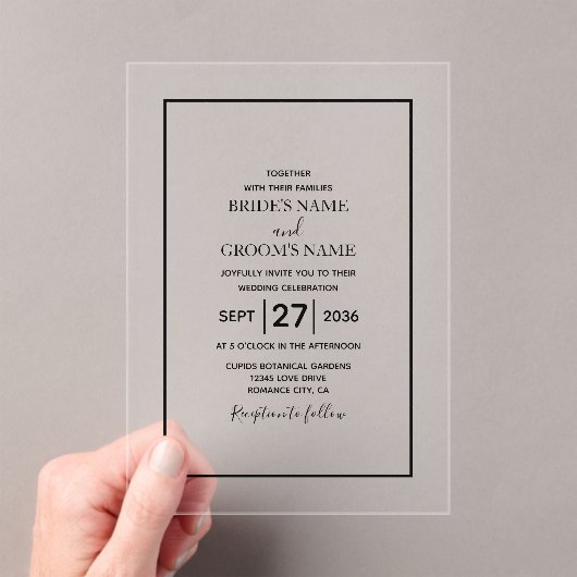 Minimalistische Einladung zur Einberufung (Insitu (Handheld))