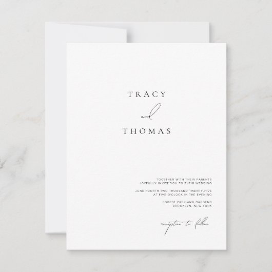 Minimalistische Einladung zur Einladung (Vorderseite)