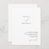 Minimalistische Einladung zur Einladung (Vorne/Hinten)