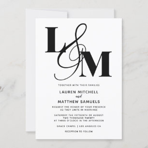 Minimalistische Einladung zur Hochzeit
